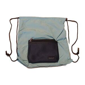 Caraa Drawstring Cinch Bag Backpack Green Packable Travel Pouch Zipper